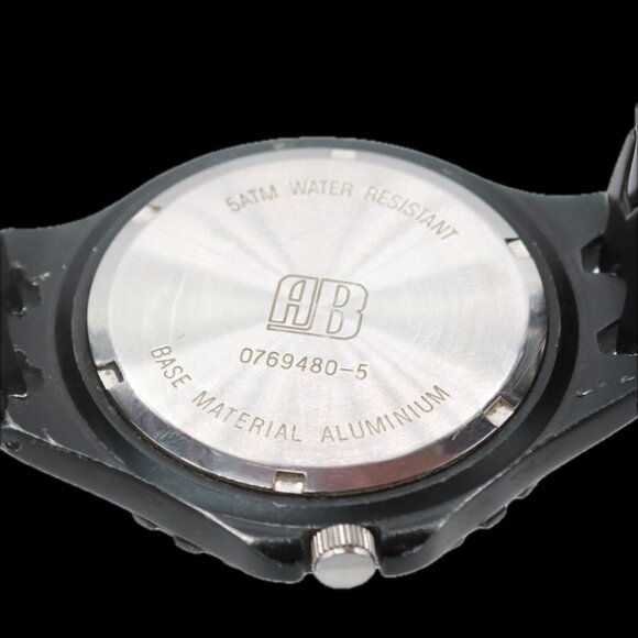 Vintage AB Green Waffle Diver Men's Quartz Wristwatch Aluminium & Chrome - Picture 3 of 5